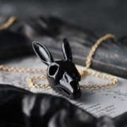 Defy Necklace Black Rabbits Skull1