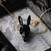 Defy Necklace Black Rabbits Skull4