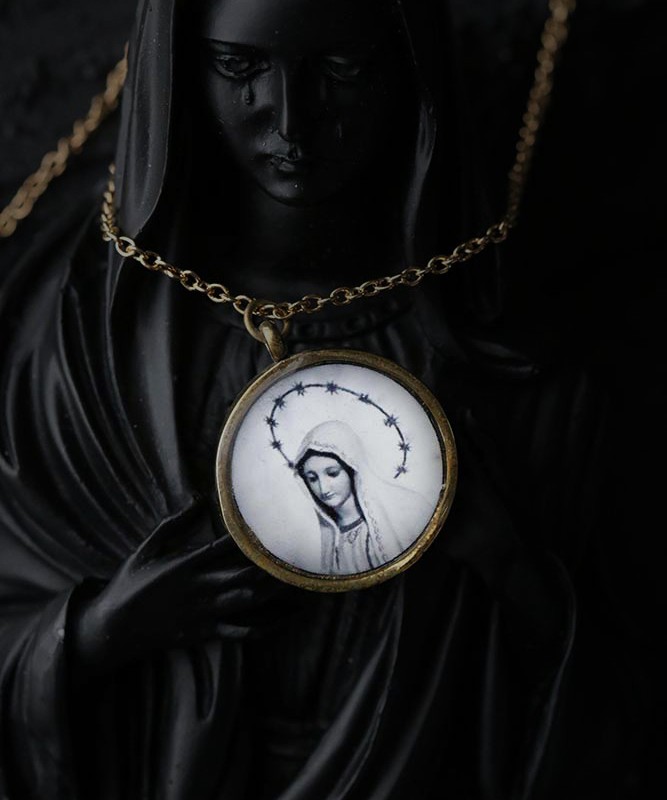 Defy Necklace Mary B&W1