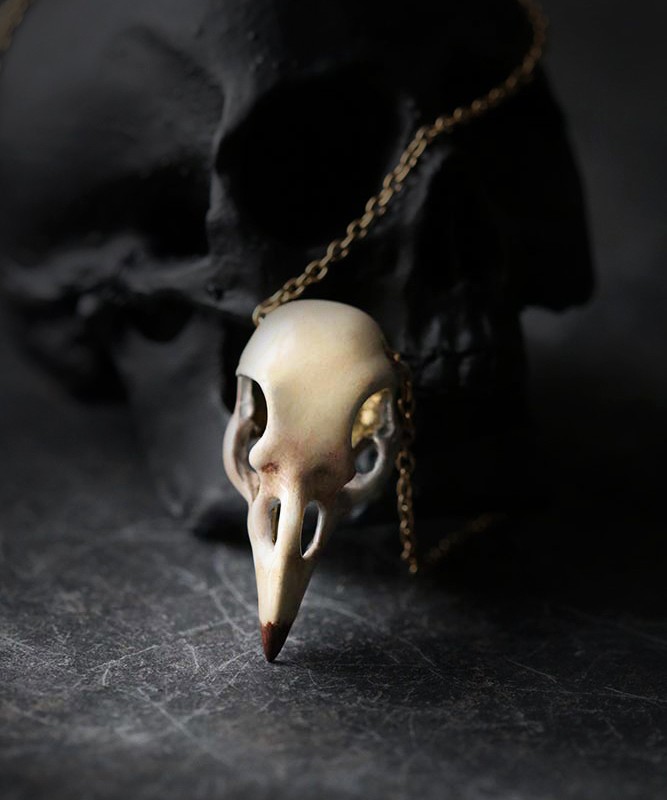 Defy-Painted-Necklace-Bird-Skull1