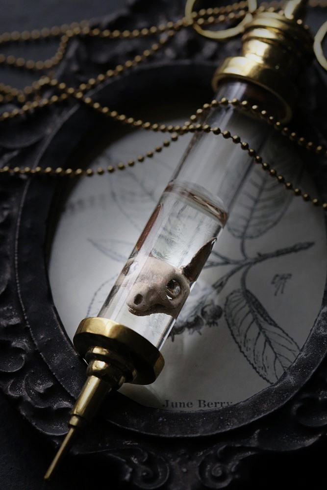 Defy-Painted-Necklace-Rabbit-Skull-Syringe2