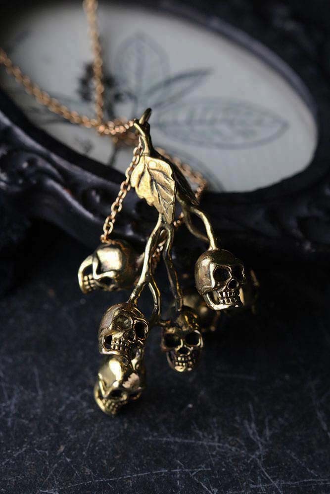 Defy Necklace Cherry Skulls4