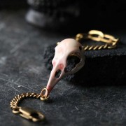 Defy Painted Bracelet Bird Skull Pink2