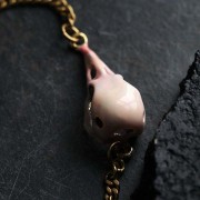 Defy Painted Bracelet Bird Skull Pink4