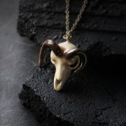 Defy-Painted-Necklace-Goat-Skull3