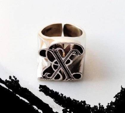 defy-letter-rings-silverplated-x4